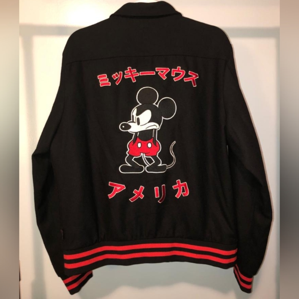 COPY - Disney x Forever 21 Size L Mickey Mouse Black Bomber Varsity Jacket